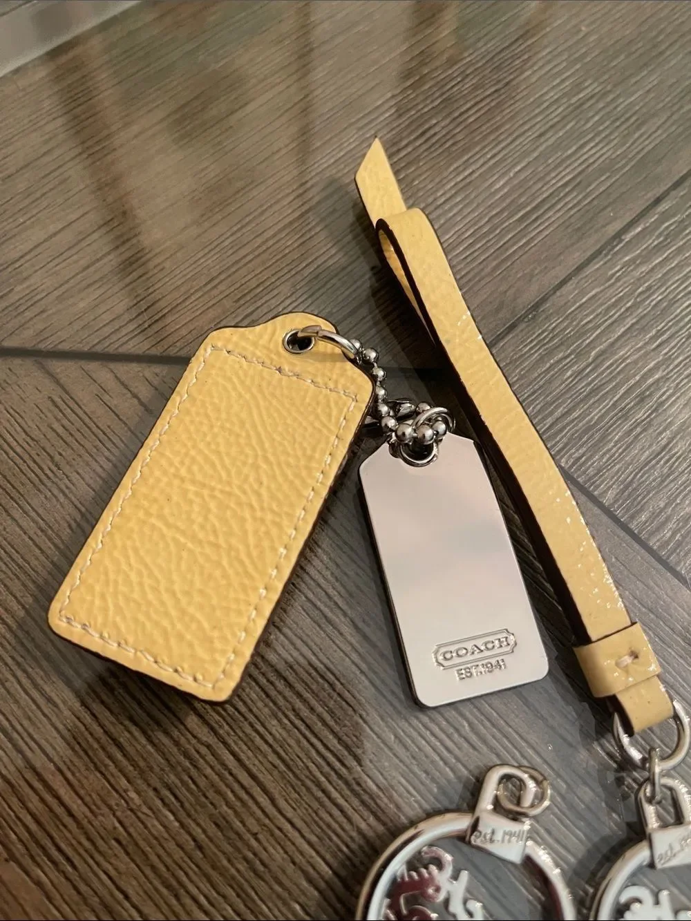 Coach Poppy Sig Satin Lurex Hippie Bag Pale Yellow & Silver-tone Metal Hangtags